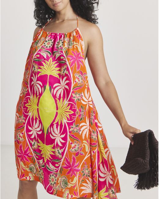 Figleaves Red Frida Mini Beach Dress