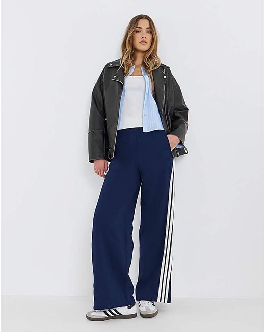 Adidas Blue Kit 3-Stripes Wide Pant