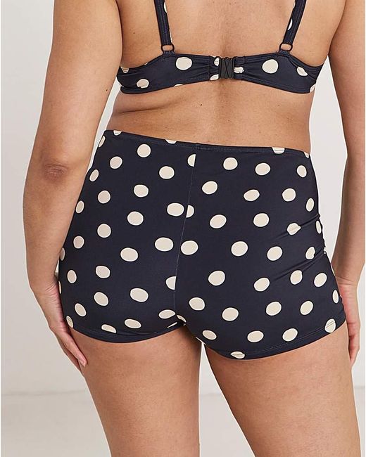 Simply Be Black Printed Bikini Shorts