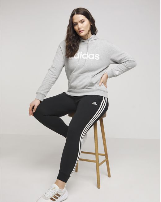 Adidas White 3 Stripes Fleece Pants