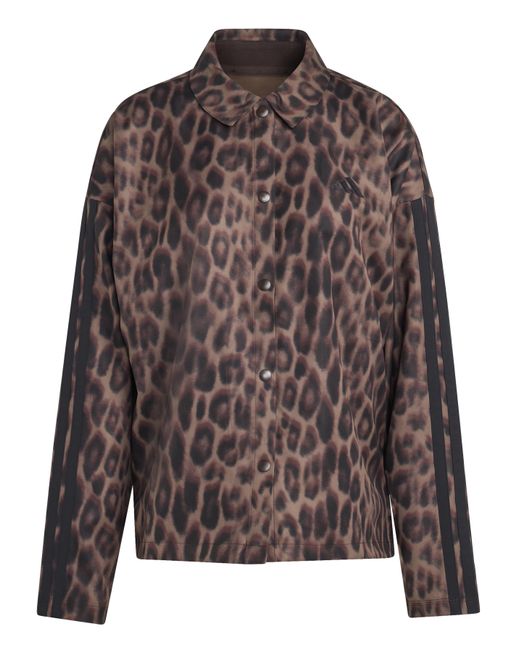 Adidas Brown Print 3 Stripe Jacket
