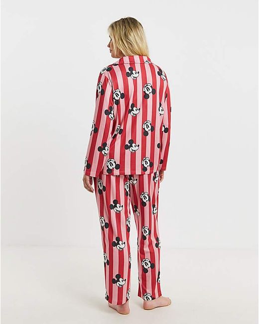 Disney Red Mickey Mouse Button Through Pj Set