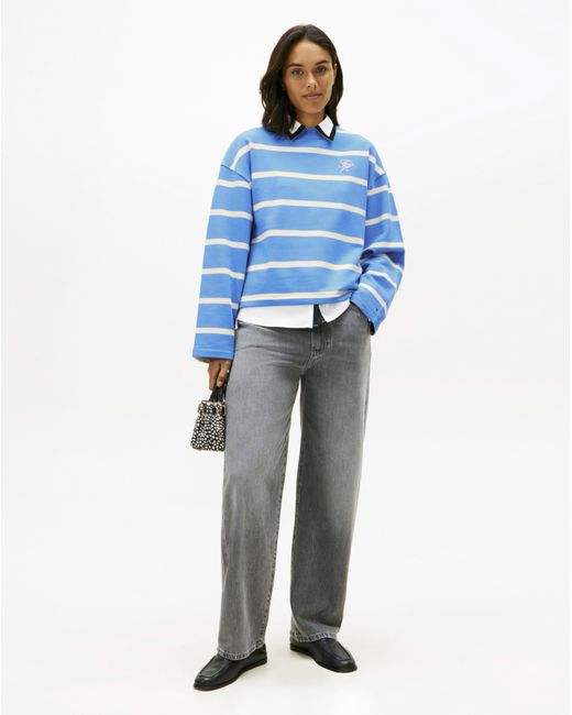 Tommy Hilfiger Blue Script Terry Sweatshirt