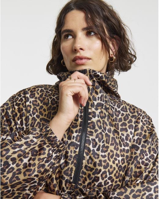 Simply Be Brown Quarter Zip Wind Breaker