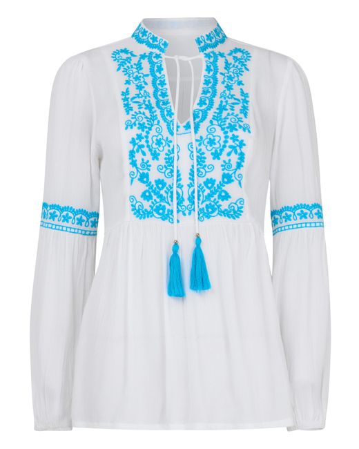 Joe Browns White Favourite Embroidered Tunic Top