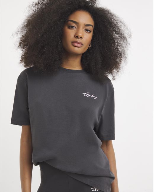 Gym King Black Script Boyfriend T-Shirt