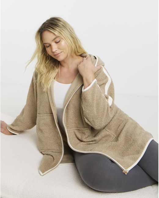 Pretty Secrets Natural Zip Fleece Cardigan