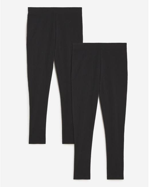 Simply Be White 2 Pack Jersey Full Length Legging
