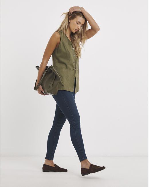Simply Be Blue Stretch Denim Skinny Jeans