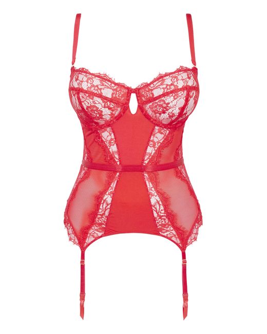 Figleaves Red Pulse Balcony Basque