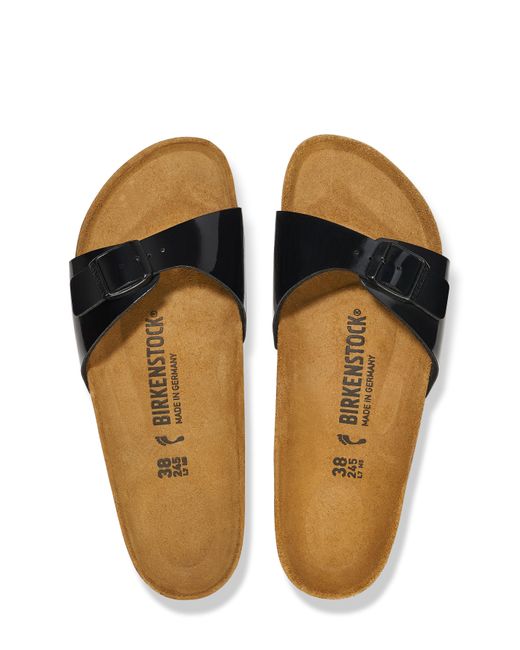 Birkenstock Black Madrid Patent Sandals