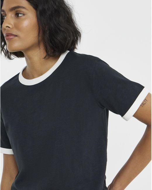 Simply Be Blue Ringer T-Shirt