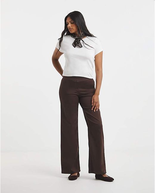 Simply Be White Wide Weekender Jeggings