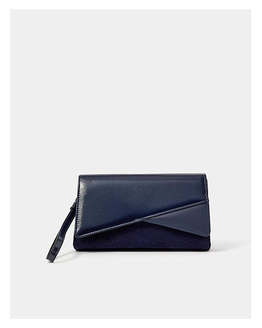 Accessorize Blue Fold Over Clutch Bag