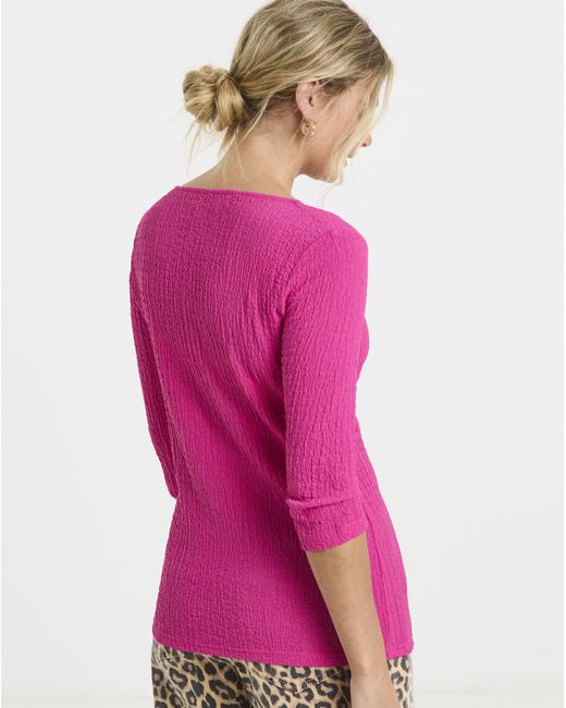 Simply Be Pink Hot Textured Jersey Top
