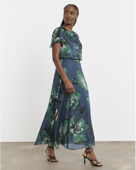 Joanna Hope Green Split Sleeve Maxi Dress