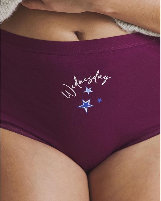 Pretty Secrets Purple 7 Pack Full Fit Knickers