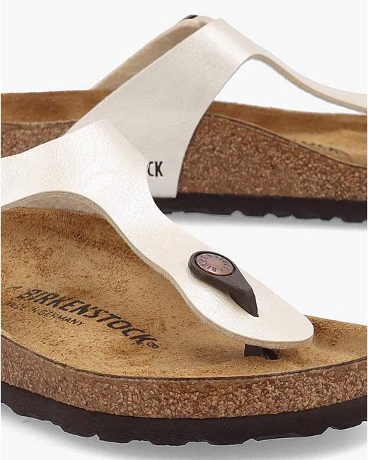 Birkenstock White Gizeh Toe Post Sandals