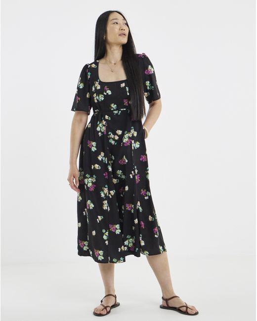 JD Williams Multicolor Square Neck Midi Dress