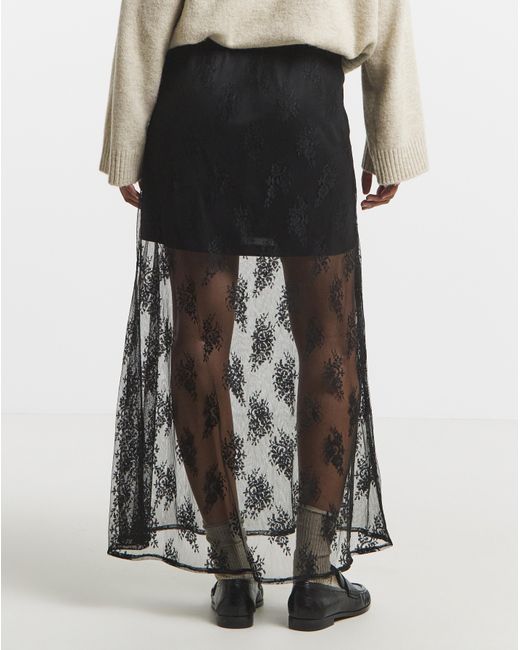Simply Be White Lace Full Maxi Skirt