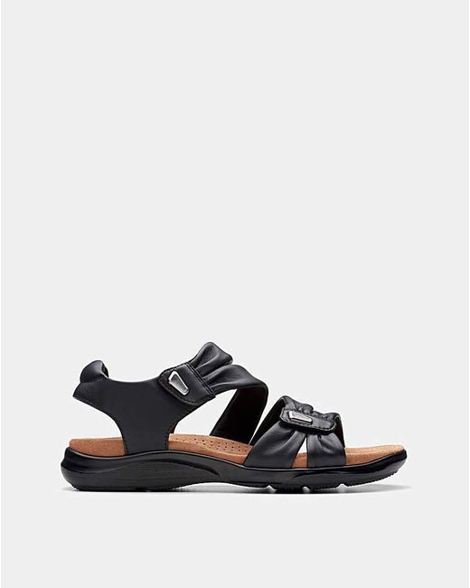 Clarks Touch And Close Sandal E Fit in Black | Lyst UK