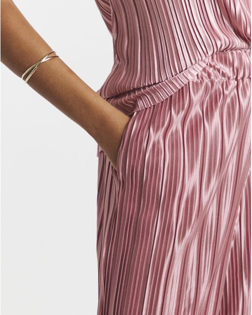 Joanna Hope Red Plisse Wide Leg Trousers