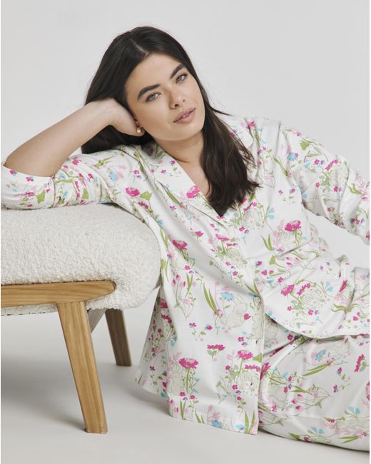 Pretty Secrets White Spring Button Through Pj