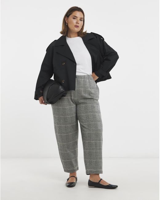 Simply Be Blue Jacquard Trouser