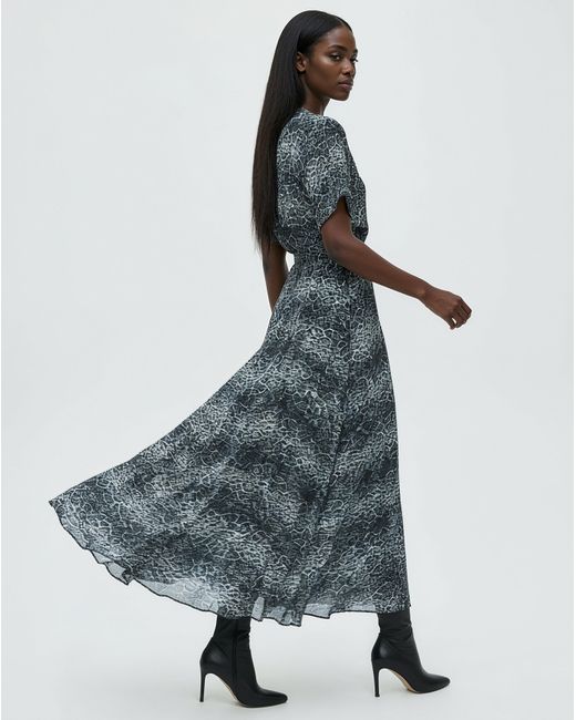 Religion Green Animal Maxi Wrap Dress