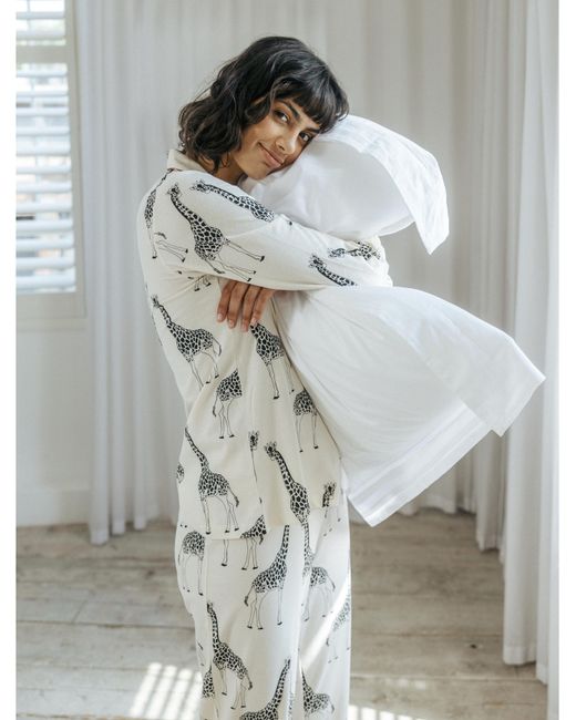 Chelsea Peers White Button Up Pj Set