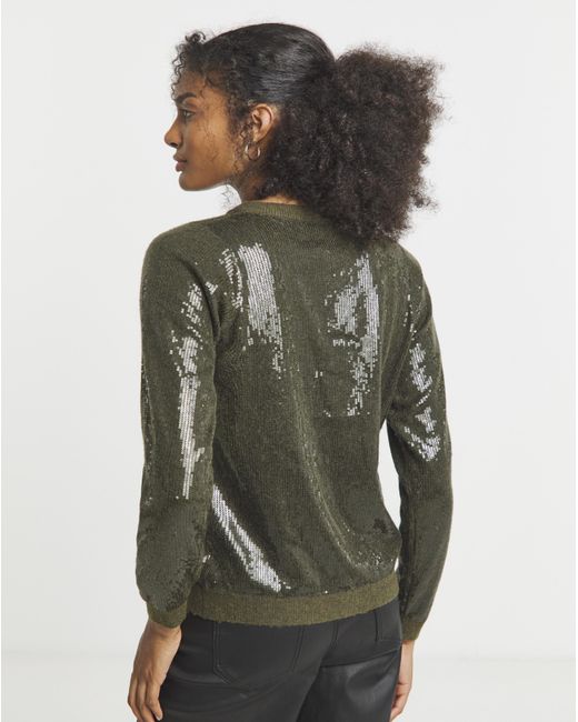 Joanna Hope Black Sequin Knit Cardigan