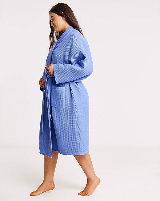 Pretty Secrets Blue Waffle Dressing Gown
