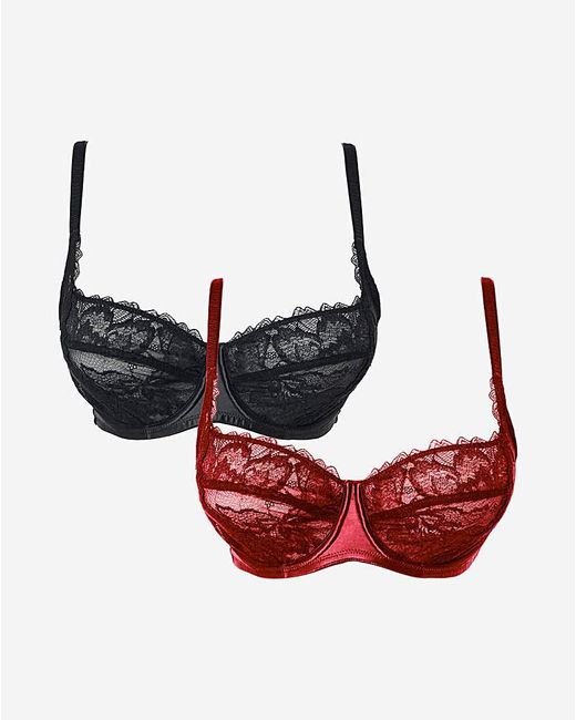 Pretty Secrets Red 2 Pack Willow Bras