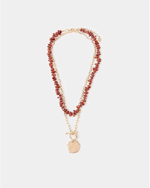 Accessorize White T-Bar Pendant Necklaces