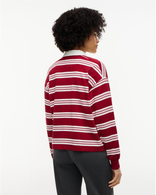 Tommy Hilfiger Red Rugby Polo Sweatshirt