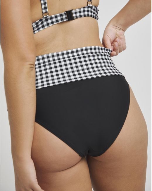 Figleaves Blue Tailor Fold Bikini Brief