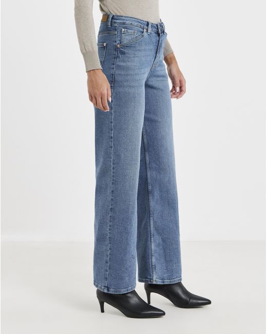 Simply Be Blue Sbe 99 1 Slouchy Wide Jean