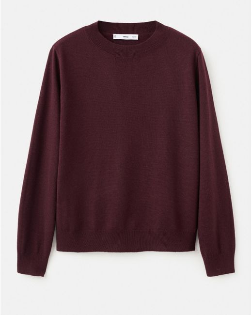 Mango Red Wool Mix Sweater