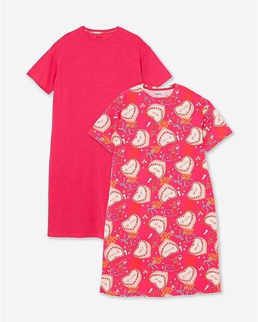Simply Be Red 2 Pack Nighties