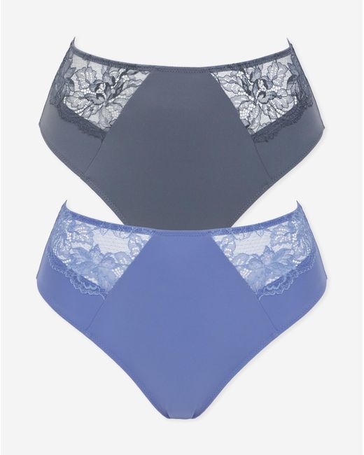 Pretty Secrets Blue 2 Pack Ella Full Knickers