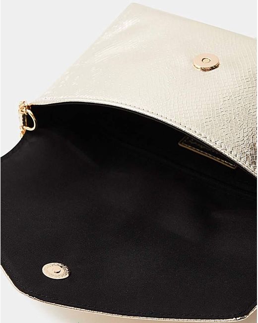Accessorize Natural Metallic Envelope Crossbody