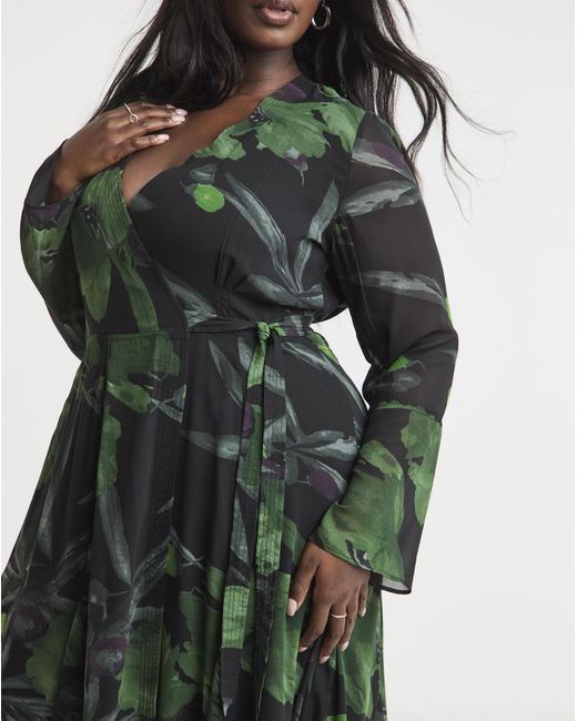 Religion Green Flash Maxi Dress