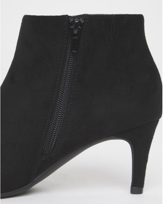 JD Williams White Kitten Heel Pointed Toe Ankle Boot E
