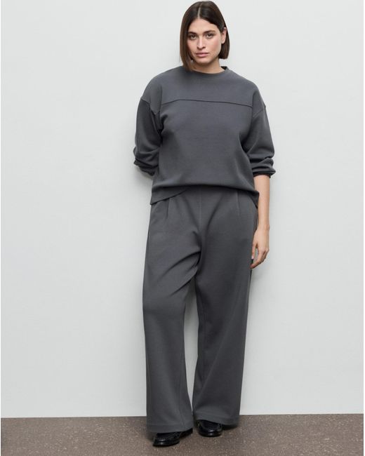 Mango Gray Elasticated Waist Trouser