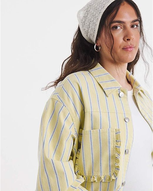 Pieces Natural Billo Ls Denim Jacket