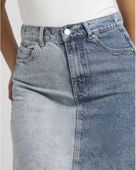 Simply Be Blue Patchwork Denim Mini Skirt