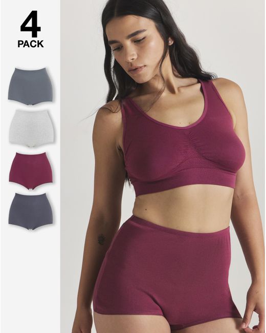 Pretty Secrets Red 4 Pack Comfort Short