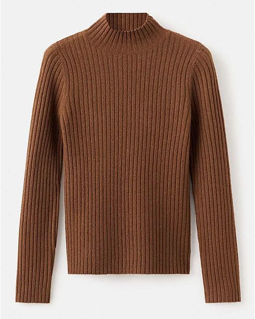 Mango Brown Medium Knit Sweater