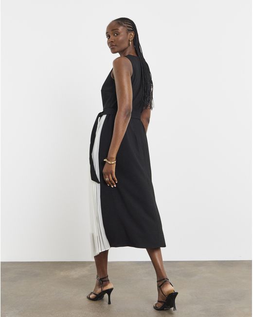 Joanna Hope Black Dress With Pleated Panel
