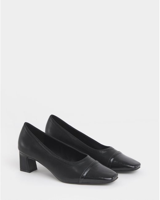 JD Williams Blue Flared Block Heel Shoes Wide